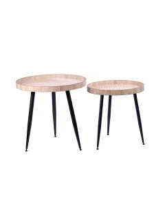 2-piece engraved wooden bargle serving tray set