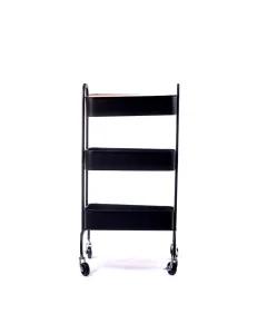 Black 3-tier shelving cart