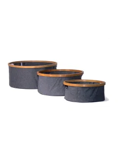 Foldable round basketset