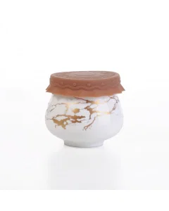 Porcelain jar with a silicon cover