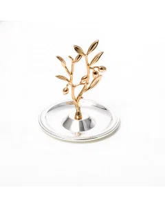 Serving plate with silver belt