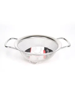 Steel strainer with two hands, size 17.5