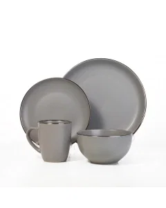 Dinner set 16 pieces gray