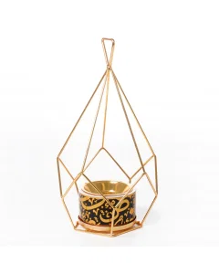 Incense burner with golden decoration
