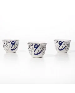 Set of 12 letters of coffee cups