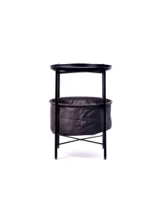 Serving table + black basket
