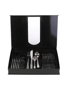 Spoon Bag 24 Pieces, Steel Silver