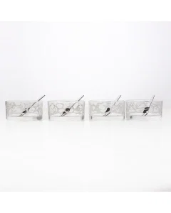 Dessert serving set 4 pieces + forks