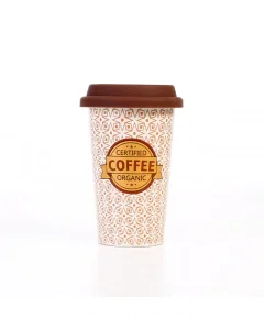 Ceramic cup with silicone cover