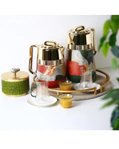 Mayar Thermos Set Green Orange 2 Pieces