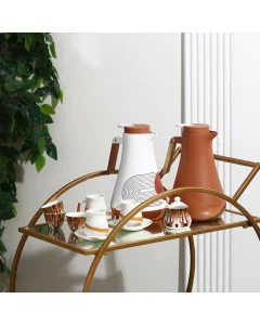 Clara Hospitality Set Brown White