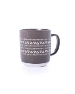 Porcelain cup with brown handle