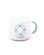 Blue white porcelain cup 400 ml