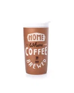 Porcelain cup with lid