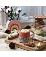 Beige pink porcelain cup