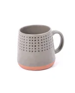 Colored porcelain cup with engraving
