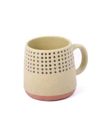 Colored porcelain cup with engraving