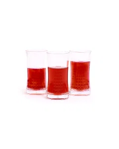Acrylic cup set with rhinestones, 6 pieces