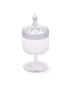 Silver acrylic date with a base