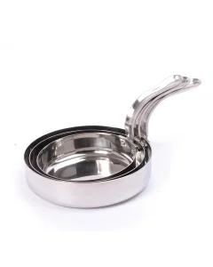 Vitro oval steel frying pan set of 3 pieces