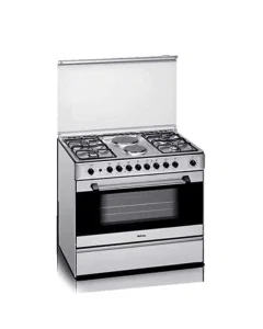 Mirrlees electric oven, 4 burners, gas + 2 electric, steel