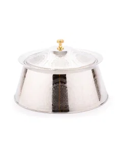 Silver embossed food container 7.5 liters