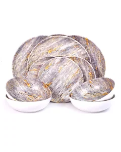 12 Pieces Marble Melamine Dinner Set