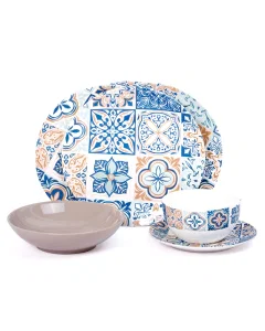 Dinner set 24 pieces with inscription