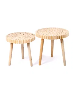 Wooden tables set 2 pieces
