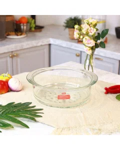 Round glass mandi pot