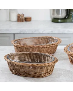 Caldo glass tray with round basket, 1.6 liters