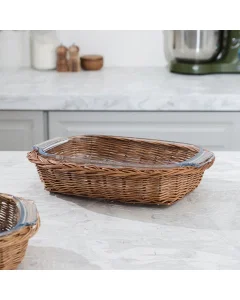 Caldo glass tray with 2 liter basket