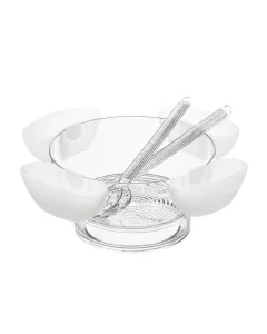 Acrylic serving dish with spoons