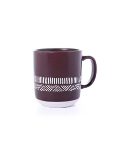 Burgundy porcelain cup