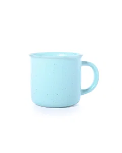Porcelain cup with green handle