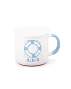 Blue white porcelain cup 400 ml
