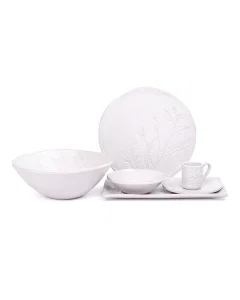 Gray dining set 19 pieces