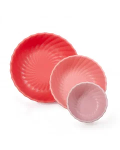 Large colorful porcelain yogurt bowl