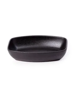Black porcelain plate