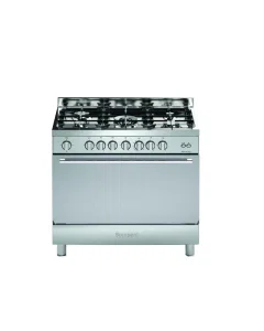 Bompani gas oven, 5 burners, silver, 60 x 90 cm