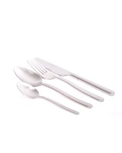 A set of 16-piece spoons in matte silver