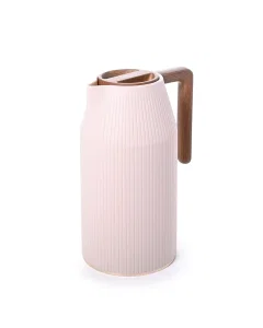 Mirva thermos beige wooden handle 1 liter