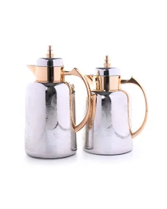 Set of thermos, nickel-gilt, 2 pieces