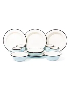 Ukrainian dinner set 12 pieces colorful