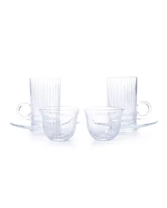Set of 18-piece balalaat and cups, white