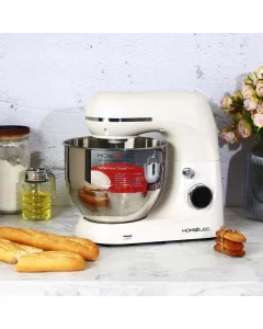 Home elec stand mixer with rapid brewing feature, 5.3 liters, 1100 watts, white