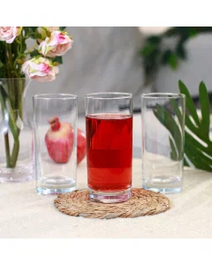 Glass cup set 4 260 ml