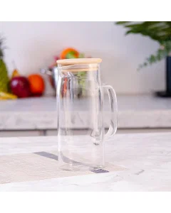 1 liter glass jar with wooden lid