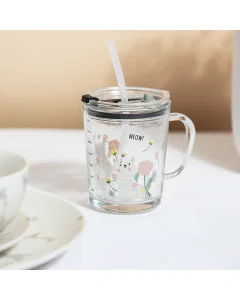 glass cup with cover