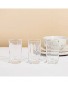 Glass cup set 3 pieces 210 ml